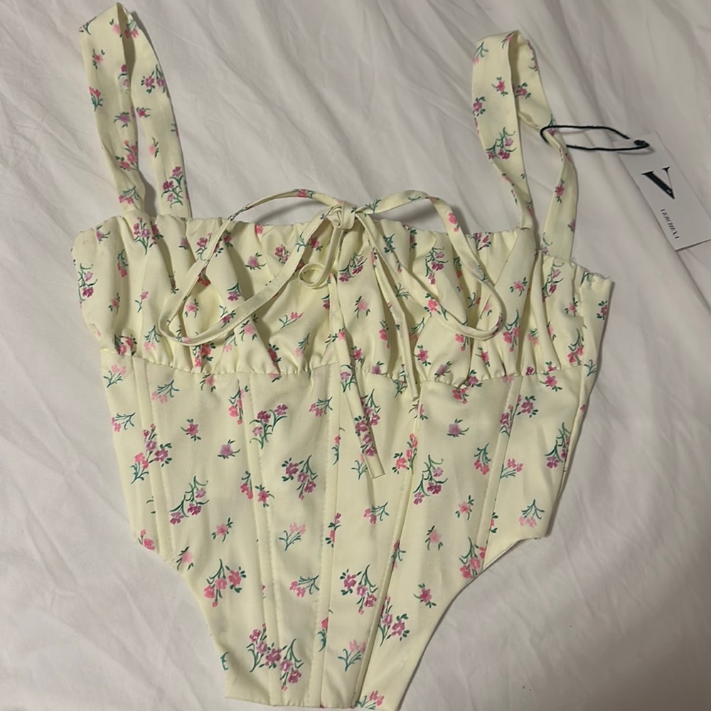 Floral corset.